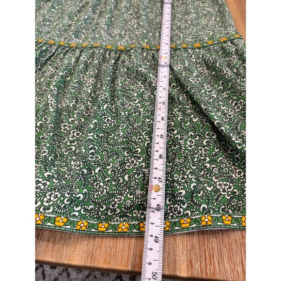 J. Jill Floral Print Green Maxi Dress - Size Small petite - Peasant, Bohemian - Picture 6 of 12
